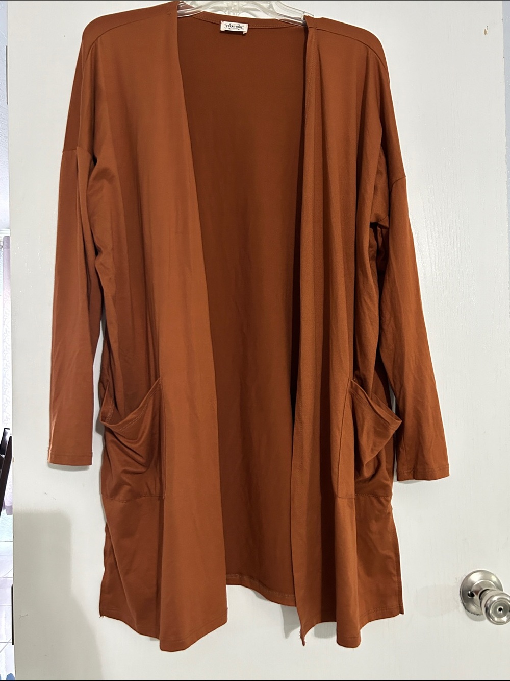 Women’s Tunic Top in Rust Orange - Relaxed Pocket Tunic